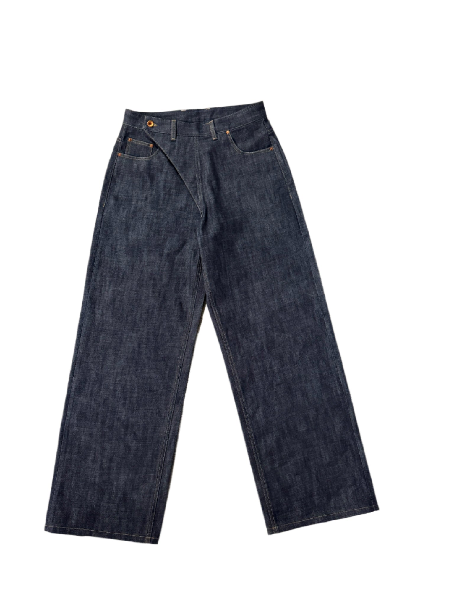 KOJI RAW WIDE-LEG SELVEDGE DENIM (INDIGO)